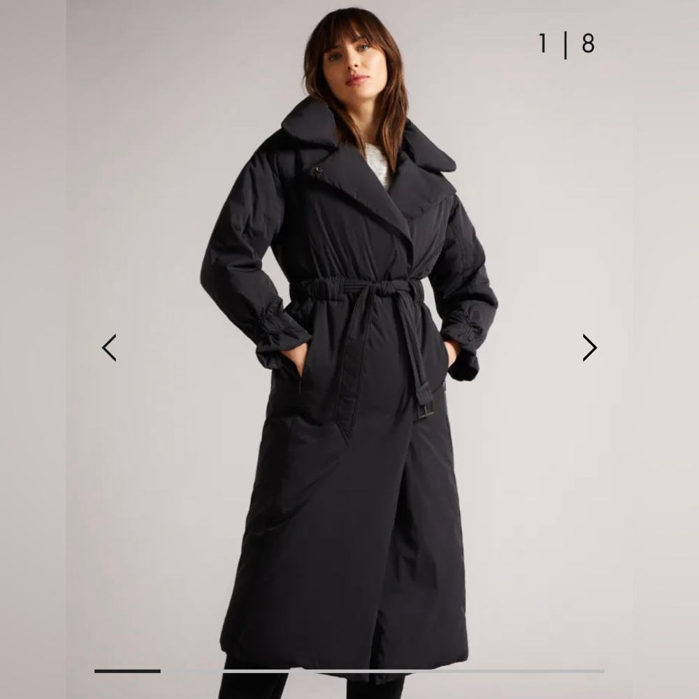 Ted Baker - Aliccee - Longline puffer belted coat NWOT